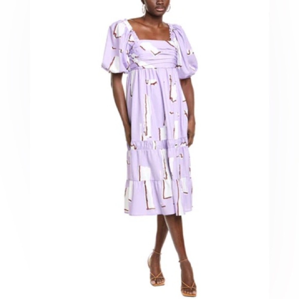 CROSBY BY MOLLIE BURCH Women's Purple Emerson Midi Dress Womens Size XL